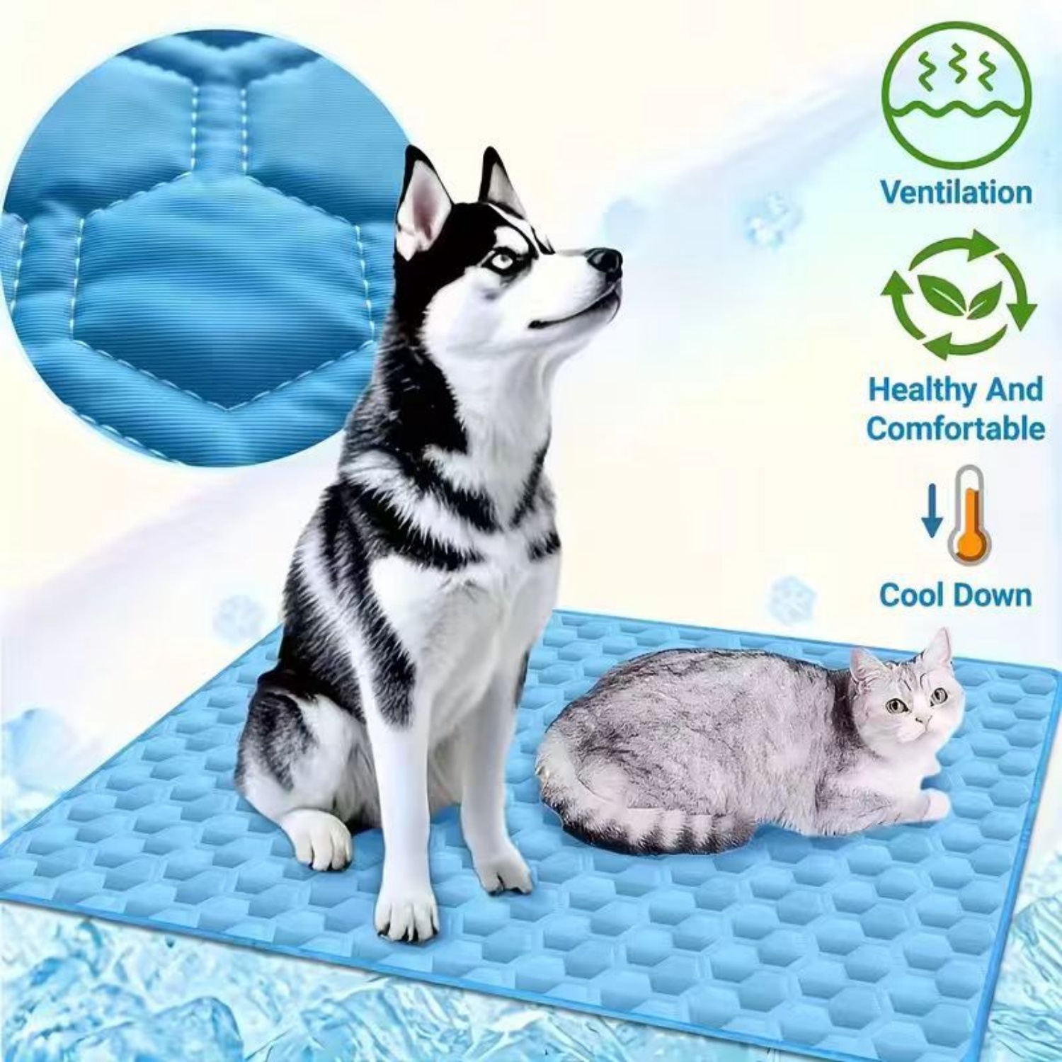 Pet Supplies Dog Wash - Alfombra Refrescante de Verano para Mascotas,