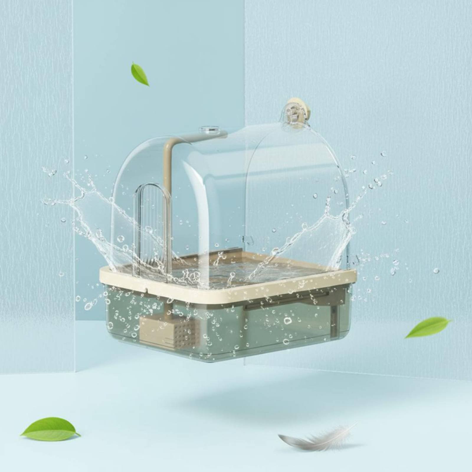 Pet Supplies In - Baño Automático para Pájaros con Sensor